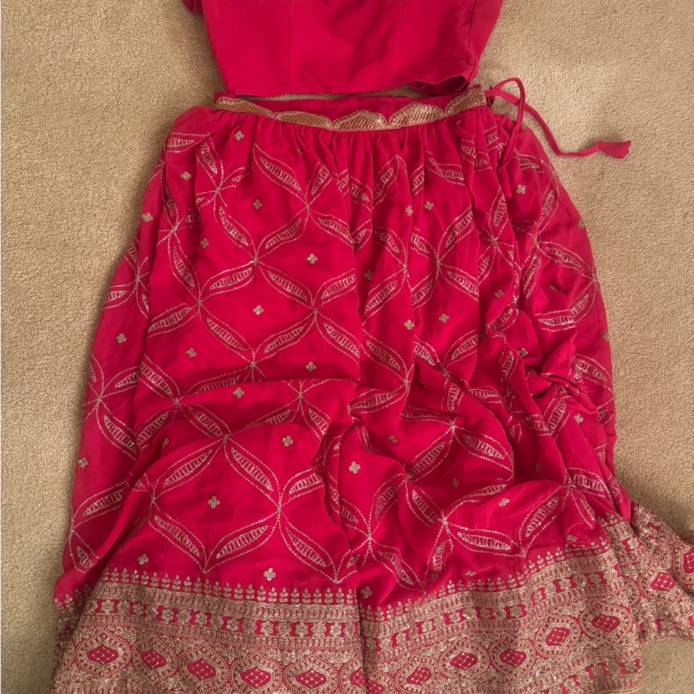 Pink Lehenga with Dupatta - Picture 2 of 15